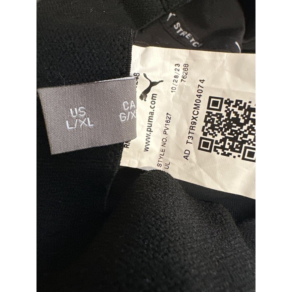 Puma Stretch Fit Black Baseball Cap With Metal Logo - Picture 5 of 6